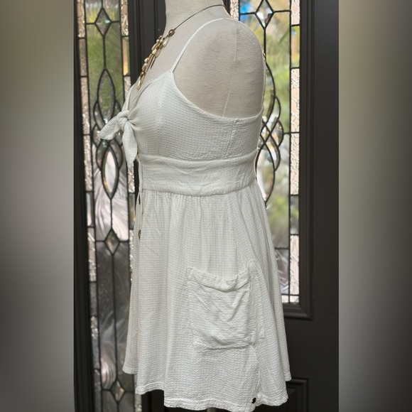 Roxy Under the Sun Tie Front Mini Dress with Spaghetti Strap - Picture 5 of 8